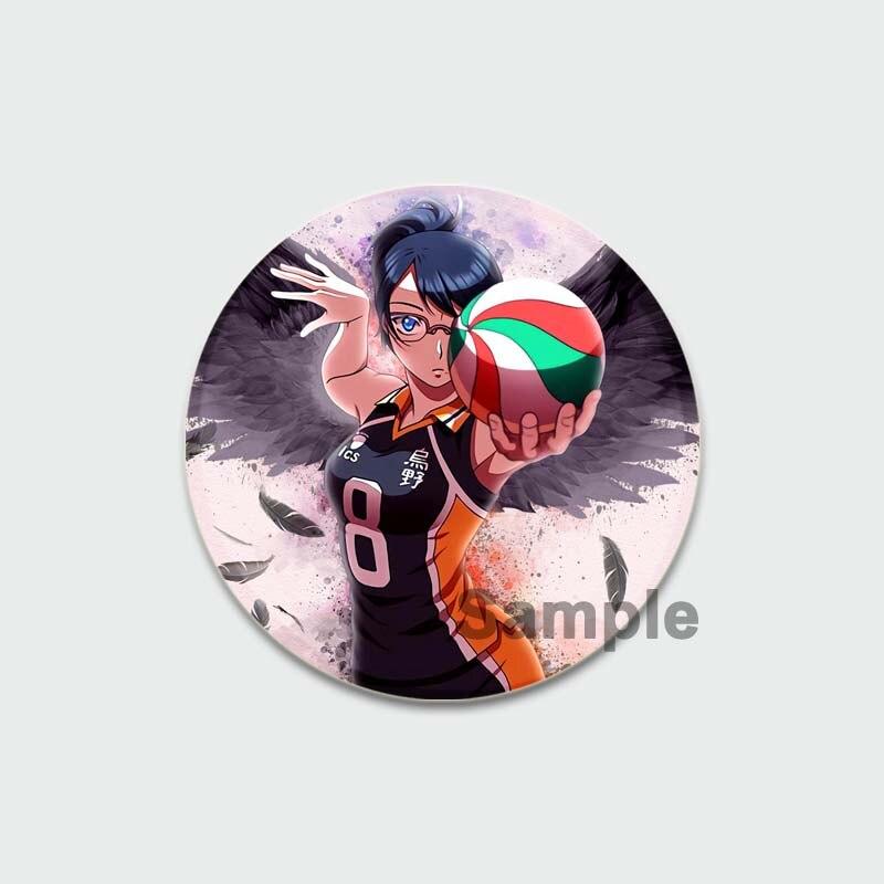 58 мм милая брошь для девочек в стиле аниме 58 мм круглая булавка косплей мультяшные значки для одежды украшение на рюкзак модные ювелирные аксессуары подарки