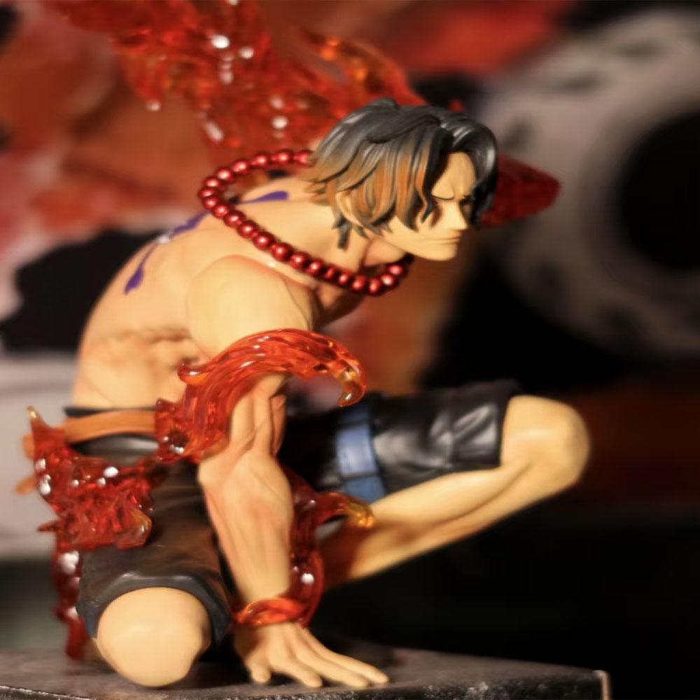 16 см Фигурка Аниме One Piece GK Приседающий Пламя Портгас Д. Эйс Фигурки Модель Коллекционная Игрушка Кукла Украшения Рождественские Подарки
