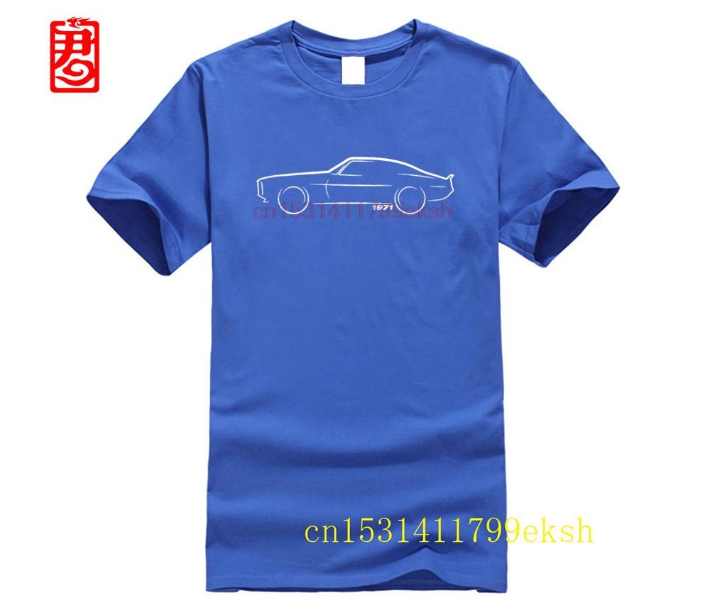 2024 Summer Fashion Men Tee Shirt 1971 American Muscle Car Gen 2 Camaro T Shirt Chevy Petrolhead Gearhead