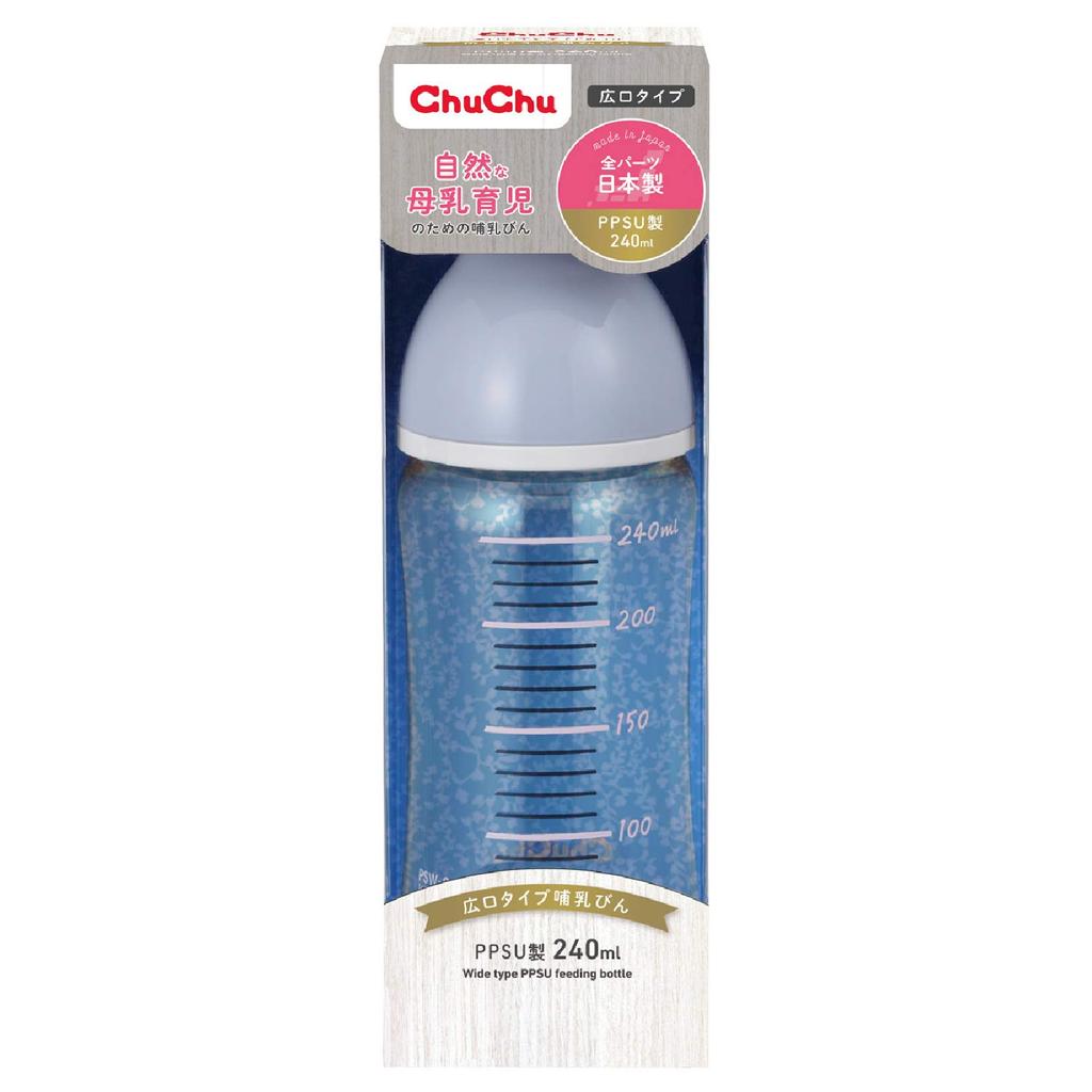Детская бутылочка ChuChu Baby с широким горлышком, PPSU, 240 мл, для детей от 0 месяцев и старше