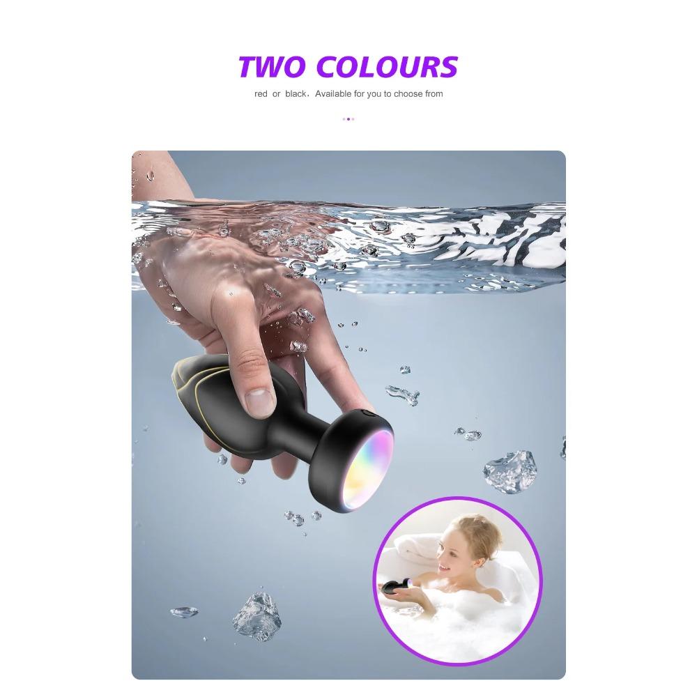 Светодиодный разноцветный анальный плаг для женщин и мужчин, анальный плаг-вибратор с беспроводным пультом дистанционного управления, товары для мастурбации для взрослых, секс-игрушки