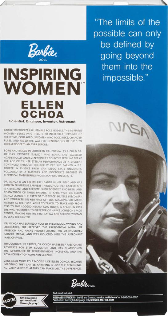 Barbie Эллен Очоа Коллекционная ЧЕРНАЯ Кукла Дом для Игры в Воображение Возраст 6 и JBJ28 Переодевание, Вверх, Оранжевый,