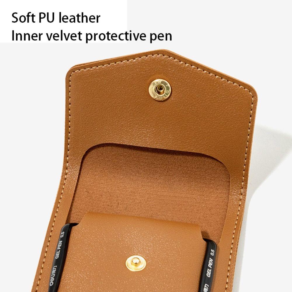 Сумка для ручек с застежкой-кнопкой, вместительный держатель для ручек, креативная сумка для хранения канцелярских принадлежностей, школьный офис