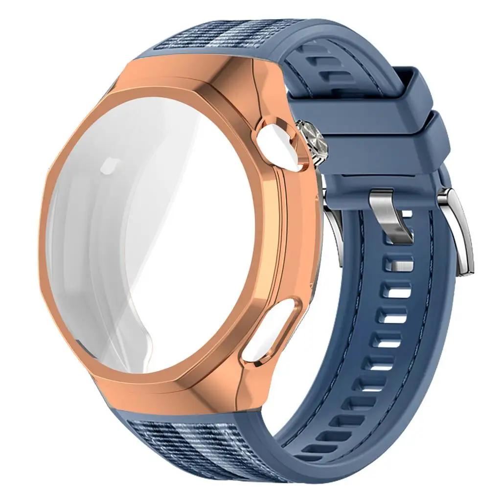 TPU Soft Case+Silicone Sport Woven Bracelet Band With TPU Protector Bumper Shell Cover For Huawei GT6 Pro 46mm