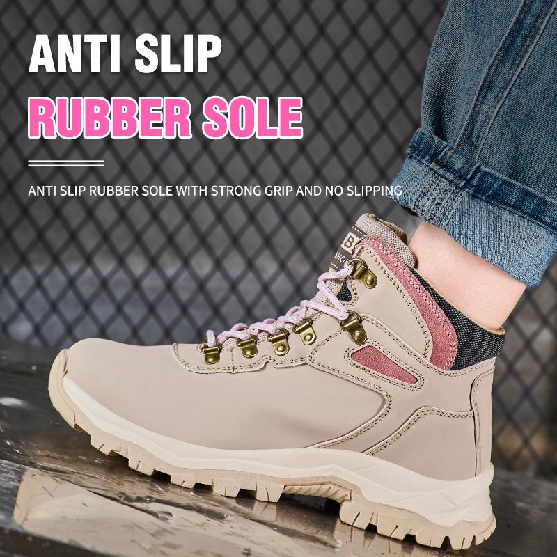 Women's Safety Shoes Steel Toe Puncture-Proof Work Shoes Non-Slip Lightweight Shoes Anti-smash Shoes for Warehouse & Logistic