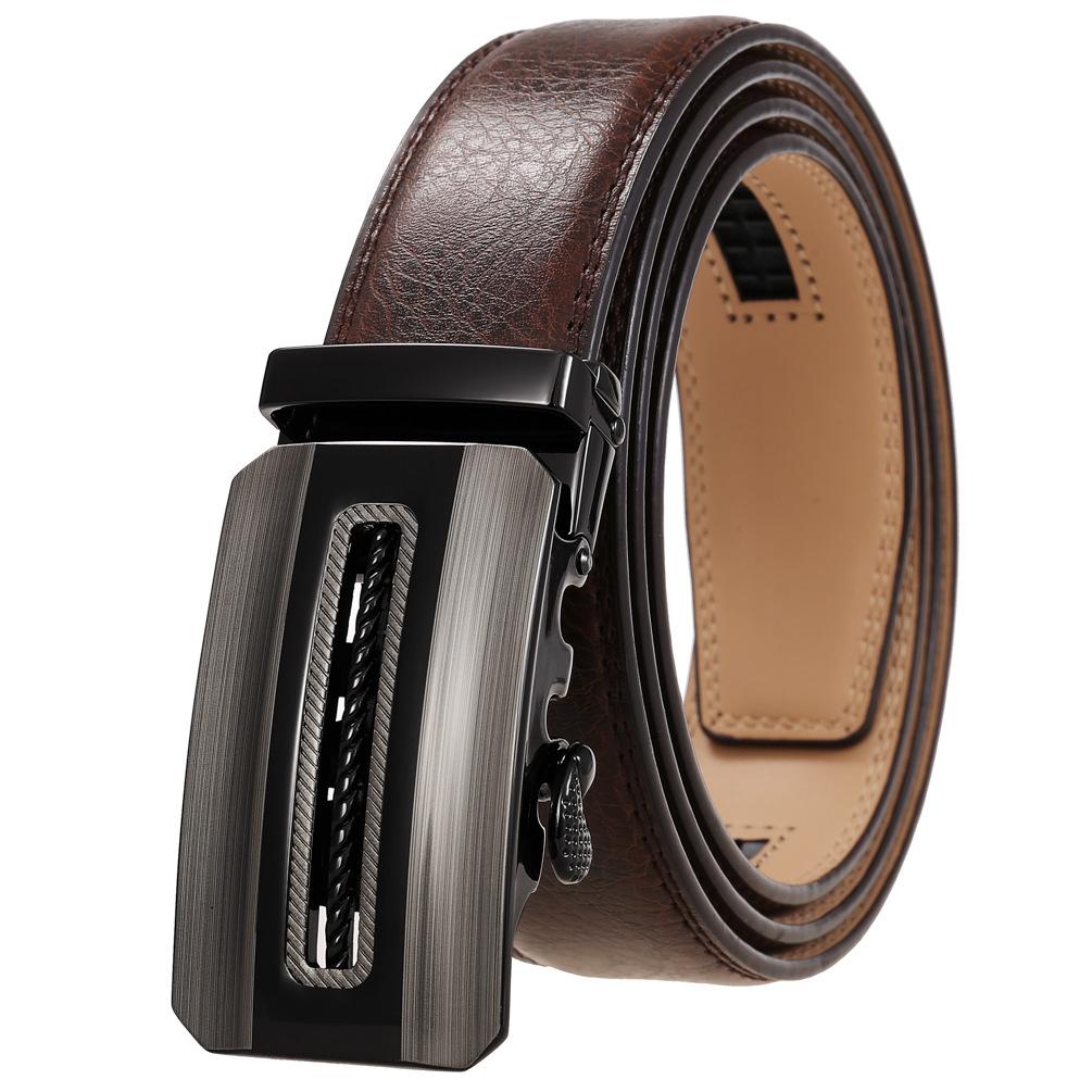 1Pcs Casual Men'S Belt, Fashion Casual Business Cowhide Belt, Automatic Buckle Belt Ly36-40 3688-1