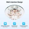 Modern K9 Crystal LED Ceiling Lamp, Chandelier Pendant Light for Living Room & Bedroom | Flush Mount Fixture | 18cm Diameter