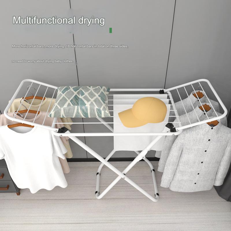 Отель Тип X Вешалка для одежды от пола до пола Балконная складная вешалка для одежды для внутреннего и наружного использования Неустанавливаемое хранение одежды