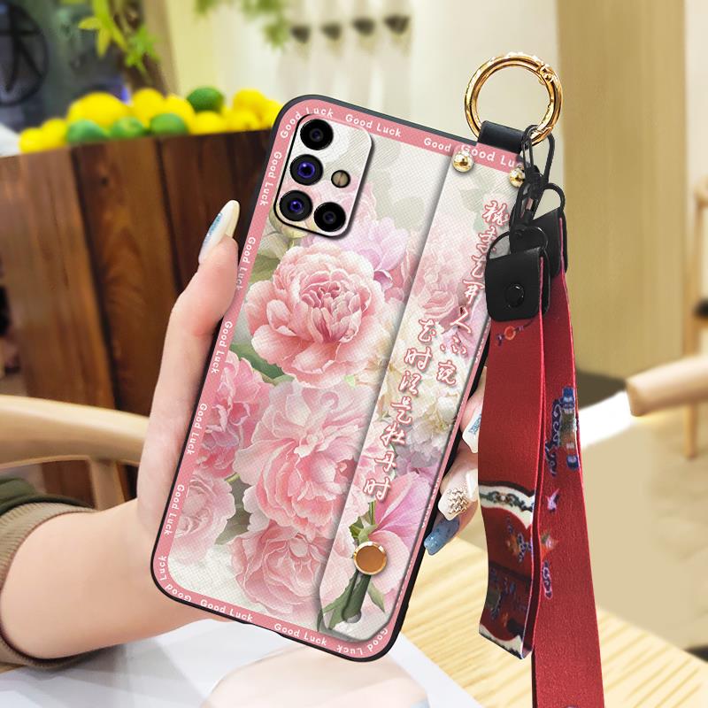 Phone Holder Anti-knock Phone Case For Samsung Galaxy M31S/SM-M317F/M315F Shockproof Chinese Style Elderly Lady For Mom