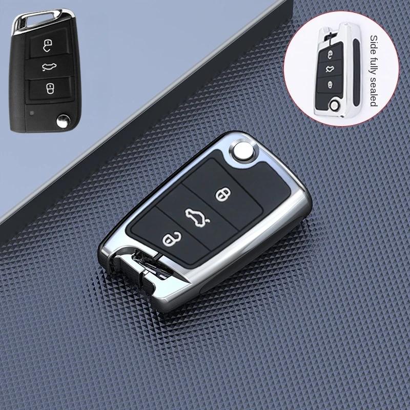 Чехол для автомобильного ключа для VW Volkswagen Passat B8 CC Polo Tiguan Golf 7 GOLF8 MK8 MK4 для Skoda A7 A5 Octavia Superb Yeti