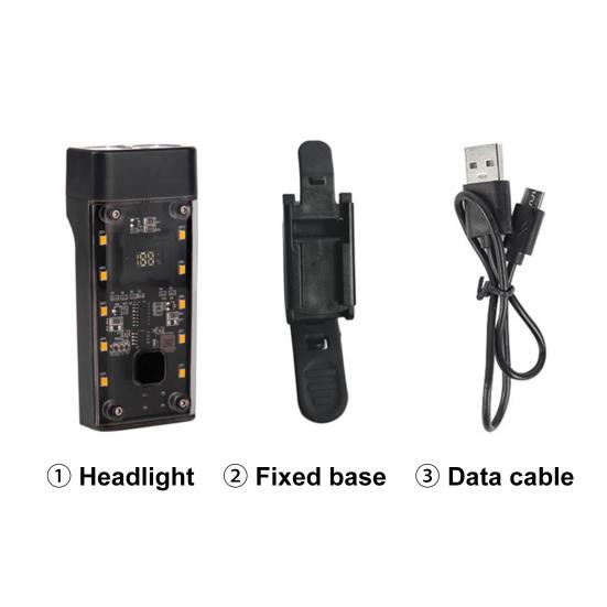 Bicycle Headlight 1500/3000mAh Rechargeable Power Bank Lightweight Waterproof Universal MTB Road