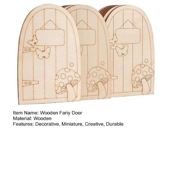 20 шт., деревянное сказочное украшение на дверь, прочный творческий DIY миниатюрная модель двери для украшения сада на открытом воздухе