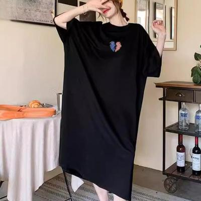 Женская мода лето весна 1/2 рукава О-образный вырез свободная талия повседневные платья