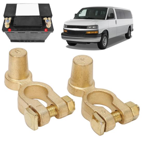 1 пара латунных зажимов для аккумулятора, профессиональные разъемы для положительной и отрицательной клемм, зажимы для автомобильного аккумулятора, устойчивые к ржавчине, высокая проводимость, простые соединители для аккумулятора