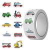 500PCS/Roll Cute Truck Construction Vehicle Sealing Stickers Decoration Decals DIY Laptop Phone Fridge Rewards Gifts Toy