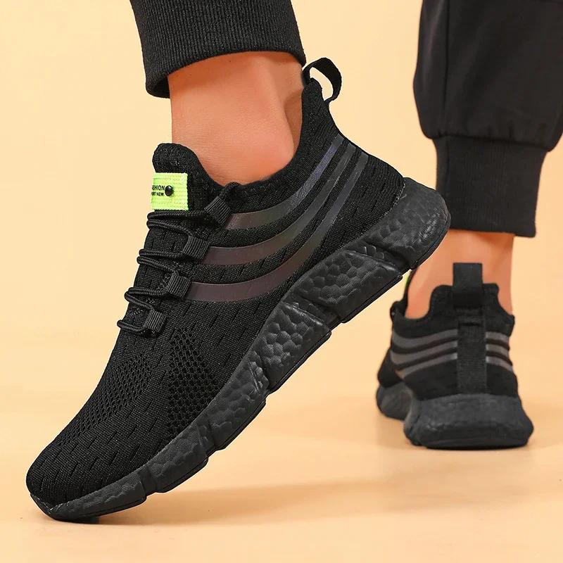 Men'S Casual Running Shoes Breathable Lightweight Sneakers Outdoor Sports Walking Tenis Shoes Luxury Athletic Jogging Shoes