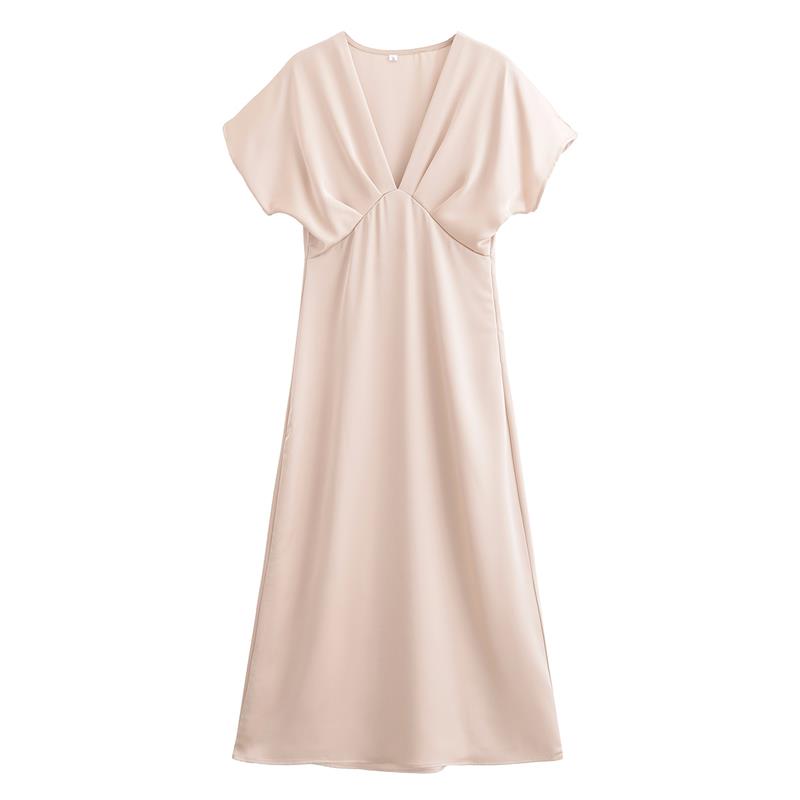 Новые женские платья Летние элегантные модные облегающие платья с V-образным вырезом для улиц и праздников Длинные платья для молодых женщин Шикарное удобное платье