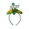 Festival Headband Sequined Hairhoop StPatricks Shamrock Hairband Party Props