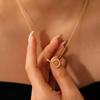 Холодный Ветер Римское Маленькое Золотое Кольцо Ожерелье Титановая Сталь Цепочка на Ключицы Женский Нишевый Дизайн Не Выцветает