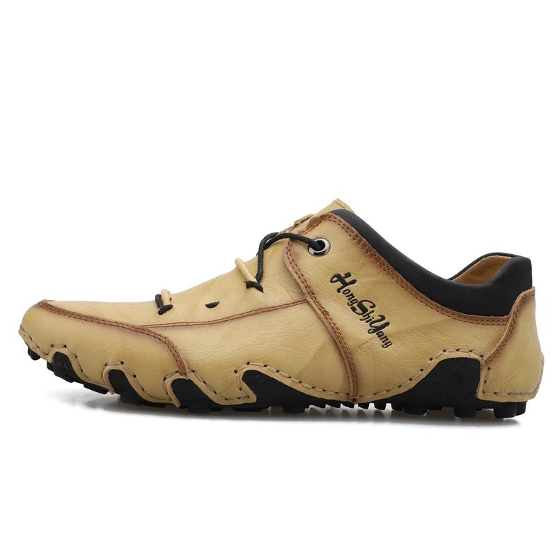 Men's New Leather Outdoor Sports Shoes Casual Shoes Business Leather Board Shoes