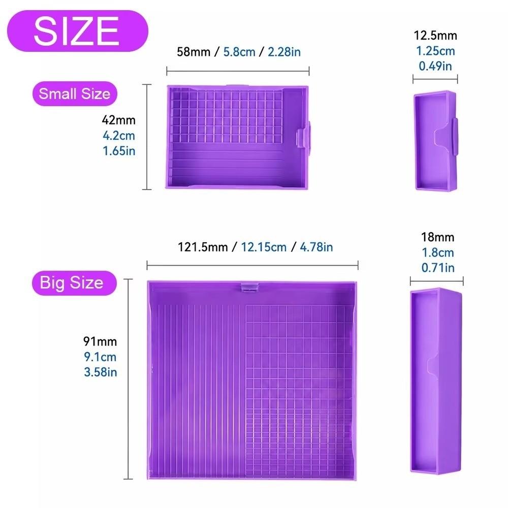 Anti-spill Diamond Painting Tray Multi-grid Drill Storage Box Diamond Art Accessories