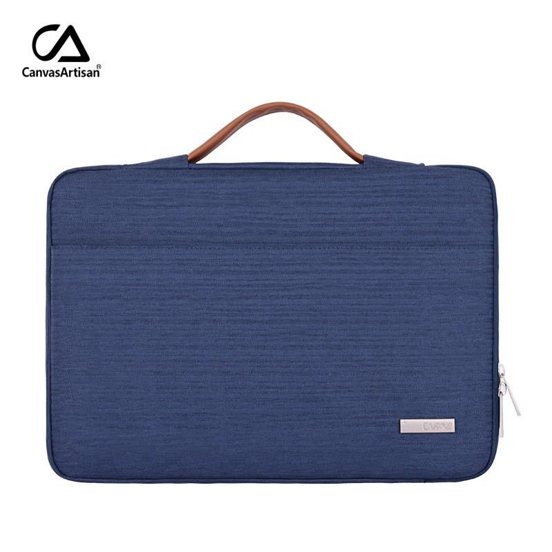 Canvas Artisan Laptop Sleeve MacBook Pro 13 15 Inch Water Resistant Shockproof Protective Case Neutral Design