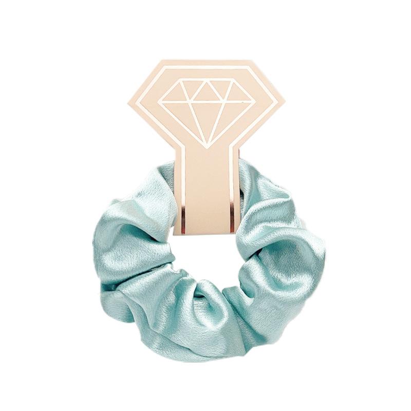 Satin Pig Large Intestine Hair Band Solid Color Fabric Head Flower European and American Headrope Rubber Band Hair Accessories