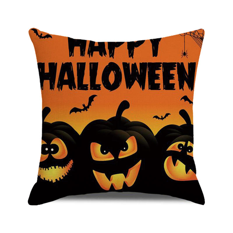 Хэллоуин тема ужас тыква летучая мышь принт узор наволочка дома гостиная диван украшения квадратный пледы наволочка