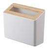 Yamazaki 5231 Tabletop Trash Can with Lid, Natural, Approx.