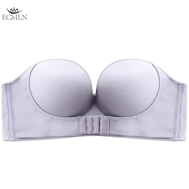 Front Closure Sexy Push Up Bra Women Invisible Bras Underwear Lingerie for Female Brassiere Strapless Seamless Bralette