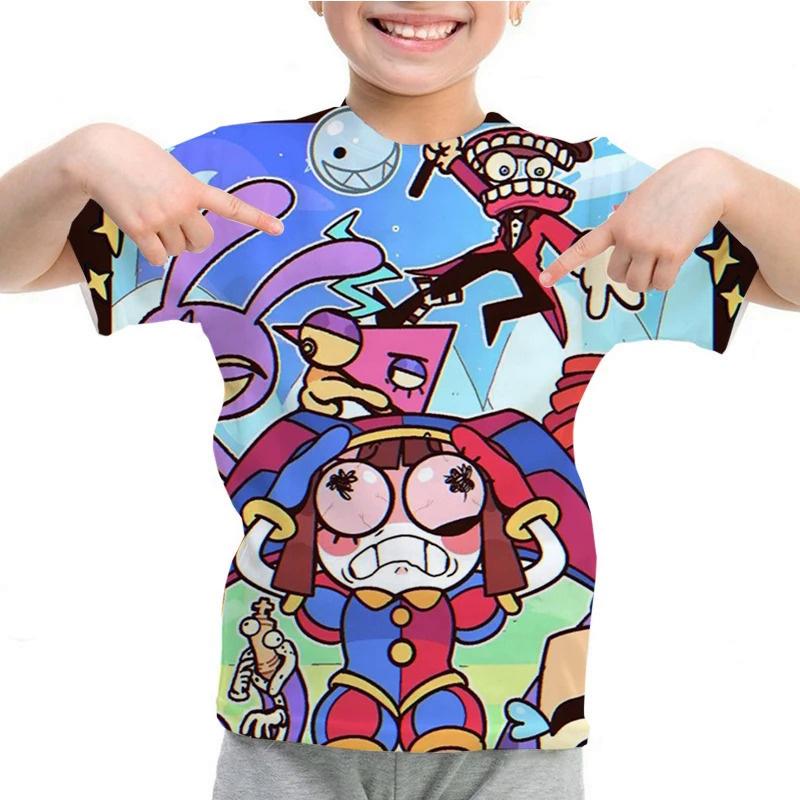 The Amazing Digital Circus 3D Printed T-shirt Classic Kids Short Sleeved Top Clothing Boys and Girls Fashion Short Sleeved