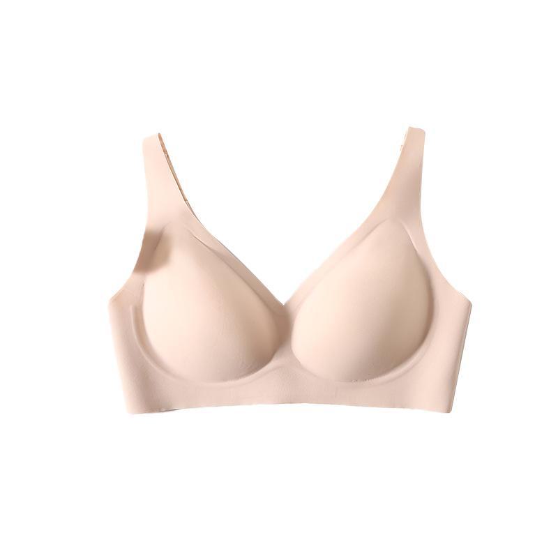 Бесшовный бюстгальтер из шелка тутового шелкопряда Yuyue - удобный, дышащий, с застежкой сзади, без косточек, однотонное нижнее белье