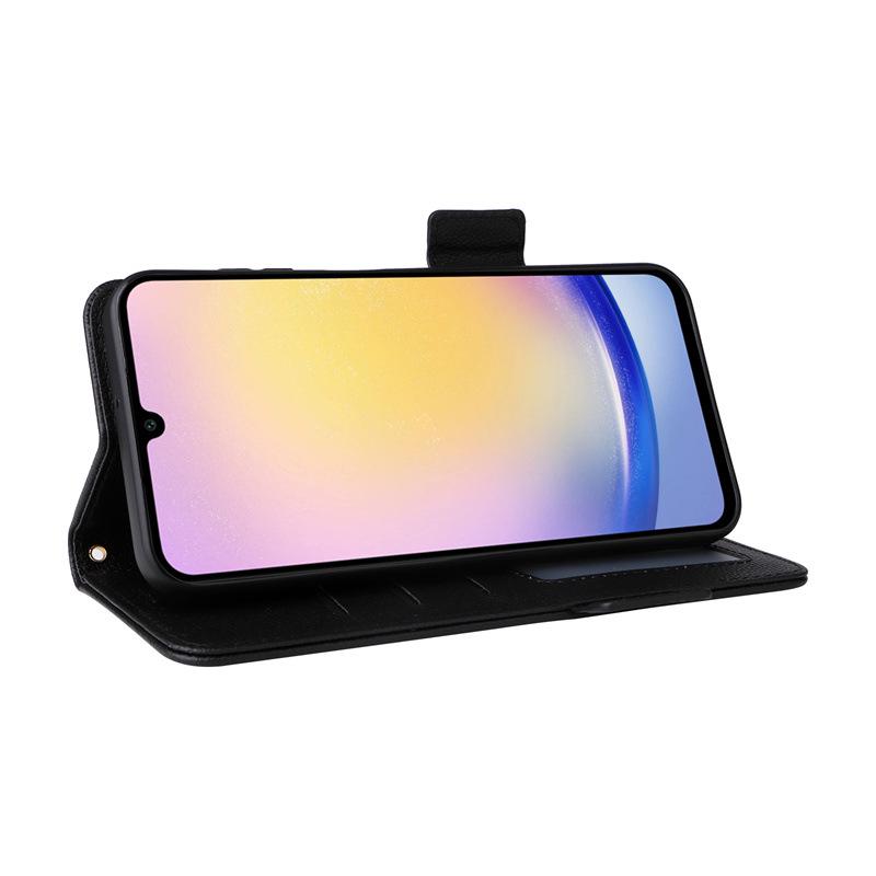 Кожаный чехол для телефона Samsung M55/C55 5G с держателем для карт, подставкой и шнурком