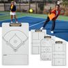 Coaches Clipboard Dry Erase Coaching Whiteboard Double-Sided Lineup White Board for Hockey Baseball Pickleball Lacrosse