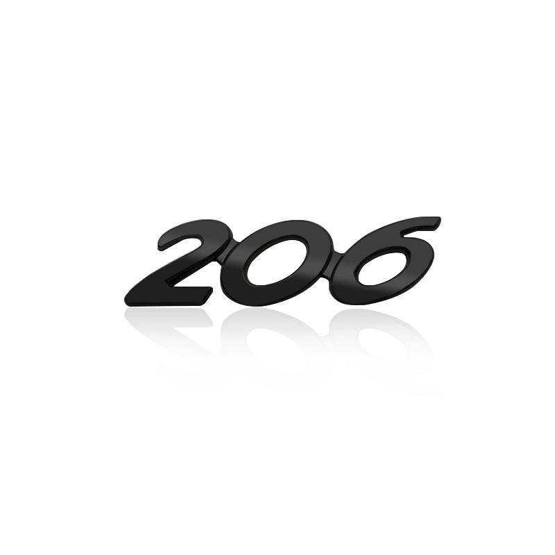 SQOB1 3D Металлическая наклейка 206 CC RC Эмблема Декорация Наклейки на задний багажник Для Peugeot Автомобильный стайлинг