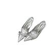 Pointed Bow Bag Head Sandals Women's 2025 Summer New Back Strap French Stiletto Middle Heel Shoes High Heel Single Shoes