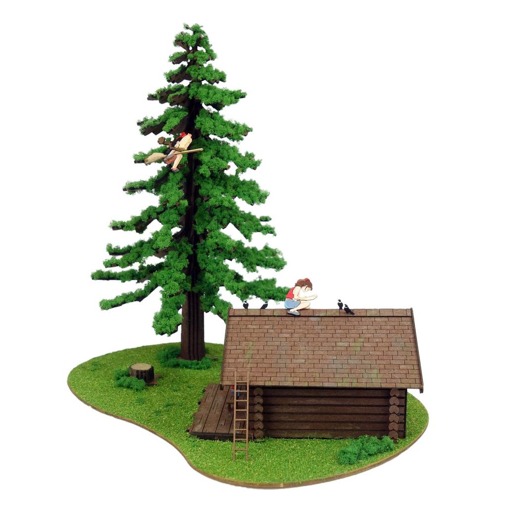 Sankei Studio Ghibli Series Delivery Service Kiki and Atelier Paper Craft 1/150 Kiki's Ursula's MP07-39