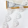 White Sequined Beaded Heart-Shaped Disc Flower Applique Cloth Sticker Wedding Dress Headgear Decorative Lace Accessories