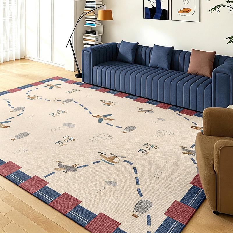Cartoon Style Rugs for Bedroom Washable Living Room Decoration Carpet Anti-slip Lounge Soft Rug Large Area Children's Floor Mat