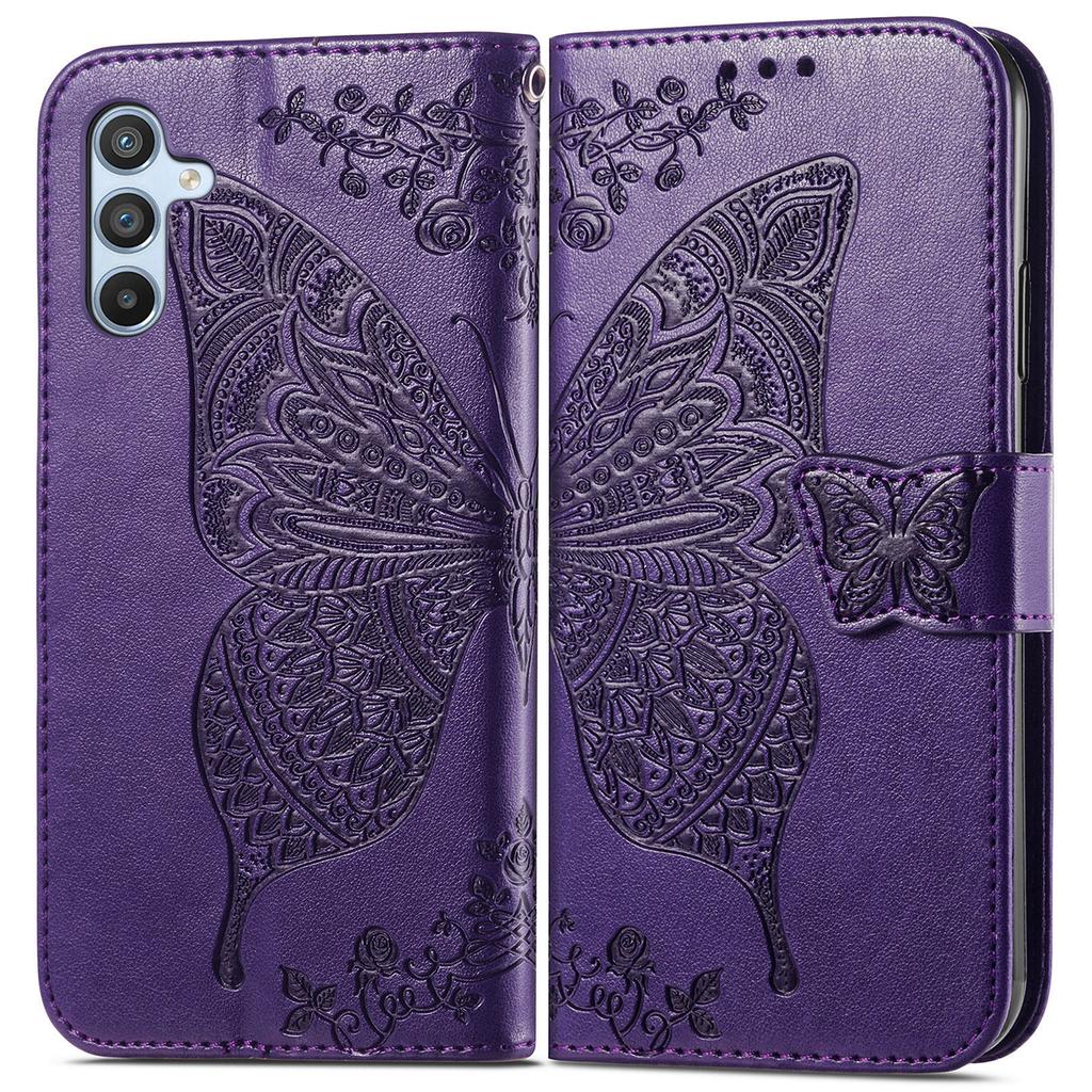 Для Samsung Galaxy A56 5G Чехол-кошелек из ПУ кожи Чехол для телефона с узором бабочки