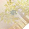 Used Fukuro Obi Formal Fukuro Obi Pure Silk Six Pattern Gold Beige Nanten Water Pattern Elegant Length 430cm Width 31cm Theater Party Ceremony