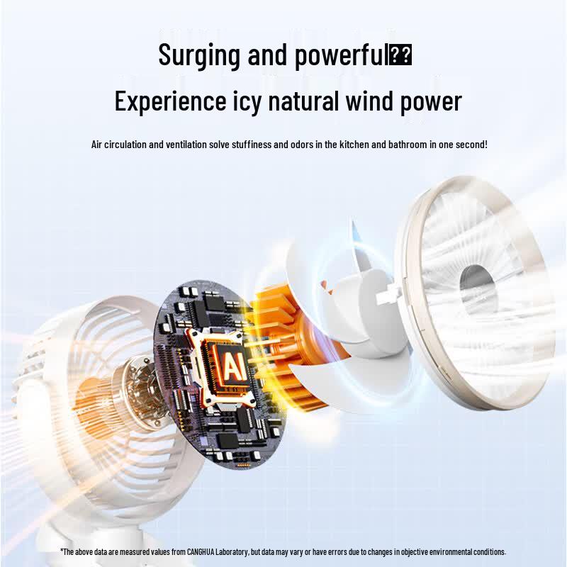 CangHua 3-in-1 Rechargeable USB Auto-Oscillating Desk Fan