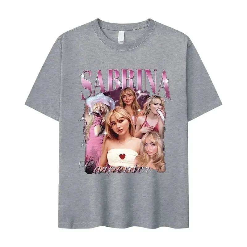 90s Sabrina Carpenter Music Tour 2024 Pattern T-shirt Women's Retro High Quality Fashion T-shirt T-shirt