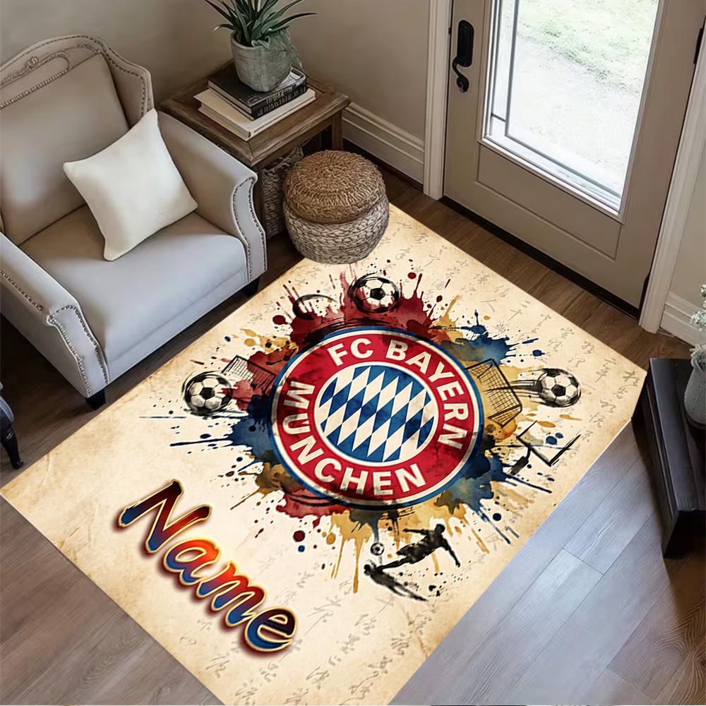 Bayern Munich Soccer Poster Floor Mat Perfect for Study room Dining Room Foyer Living Rooms Anti-slip Rug Office home decor