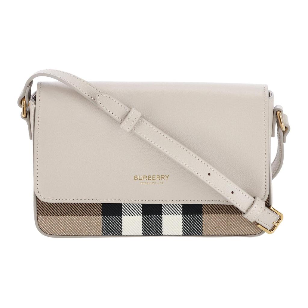 Burberry Letter Logo Adjustable Shoulder Strap Calfskin Shoulder Bag Women shoulder bag Beige 81053761