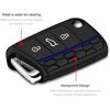 Чехол для ключа автомобиля Чехол для ключа Vw Golf 7 Чехол для ключа 3 кнопки Силиконовый чехол для ключа автомобиля Упаковка из 2 красных + синих 68,5 х 43,1 х 1,5 мм