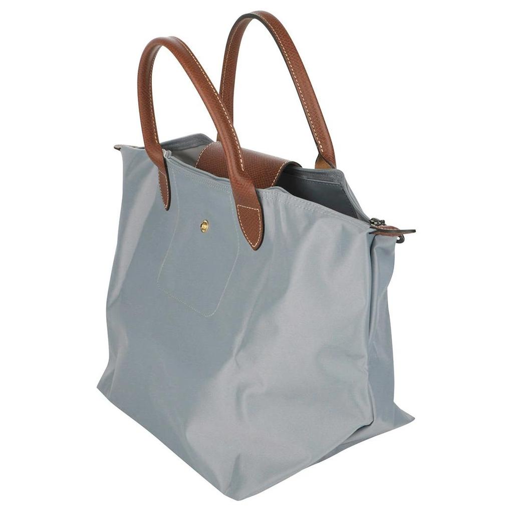 Longchamp Le Pliage Origina 30 Короткая ручка Застежка-молния с кнопкой Нейлоновый холст с кожаной отделкой Сумка-тоут «Пельмень» Средняя Женские сумки-тоут 1623089P80