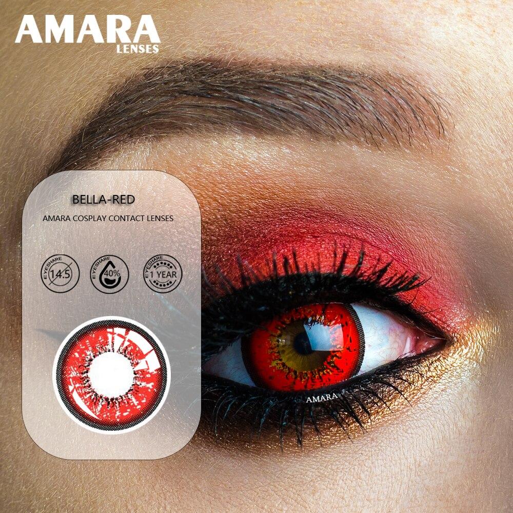 AMARA LENSES Косметические контактные линзы серии BELLA для цветных глаз и косплея
