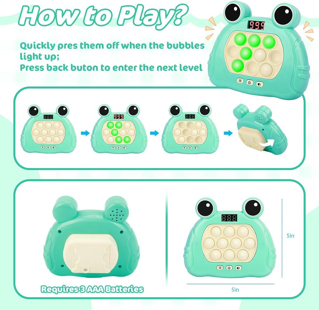 Fast Push Game Fidget Toys Pop Game Ручная игровая консоль с подсветкой Pop Game Сенсорные игрушки Fidget для детей