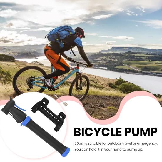 Mini Bicycle Pump 80PSI High Pressure Universal Compact Size Portable Widely Used Bike Tire Inflator Handheld Air Pump